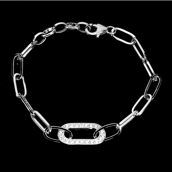 Round Cz 2mm 925 Sterling Silver Jewelry Bracelet 7" - Picture 2 of 3